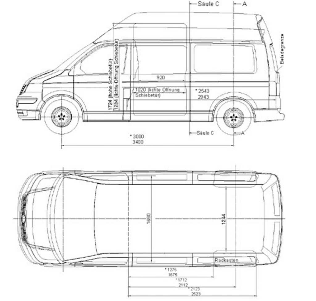 Camper Basisfahrzeug Volkswagen T5/T6 – frelsi